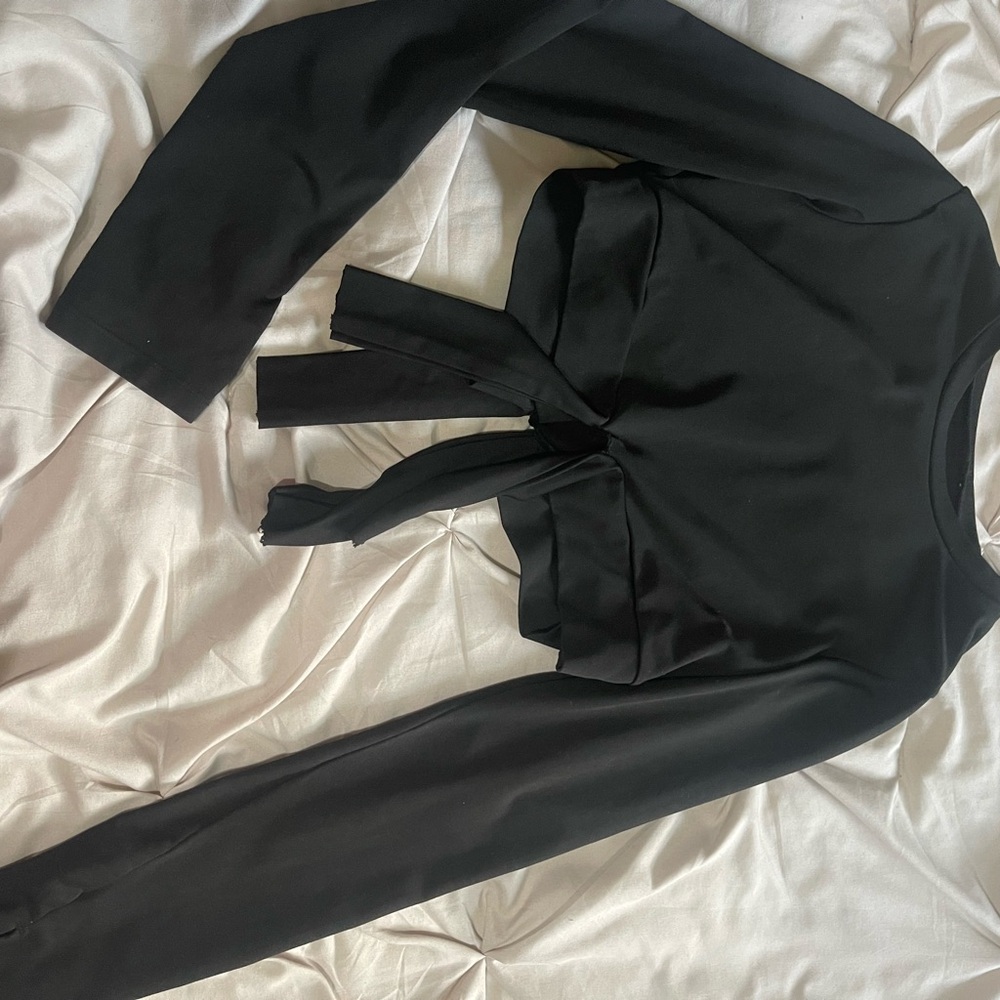 SHEIN Black Jumpsuit Long Sleeve Fitted